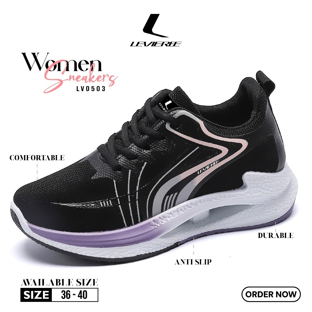 PROMO FREE BOX LV0325 Sepatu Sneakers Wanita  Sepatu Sport Wanita