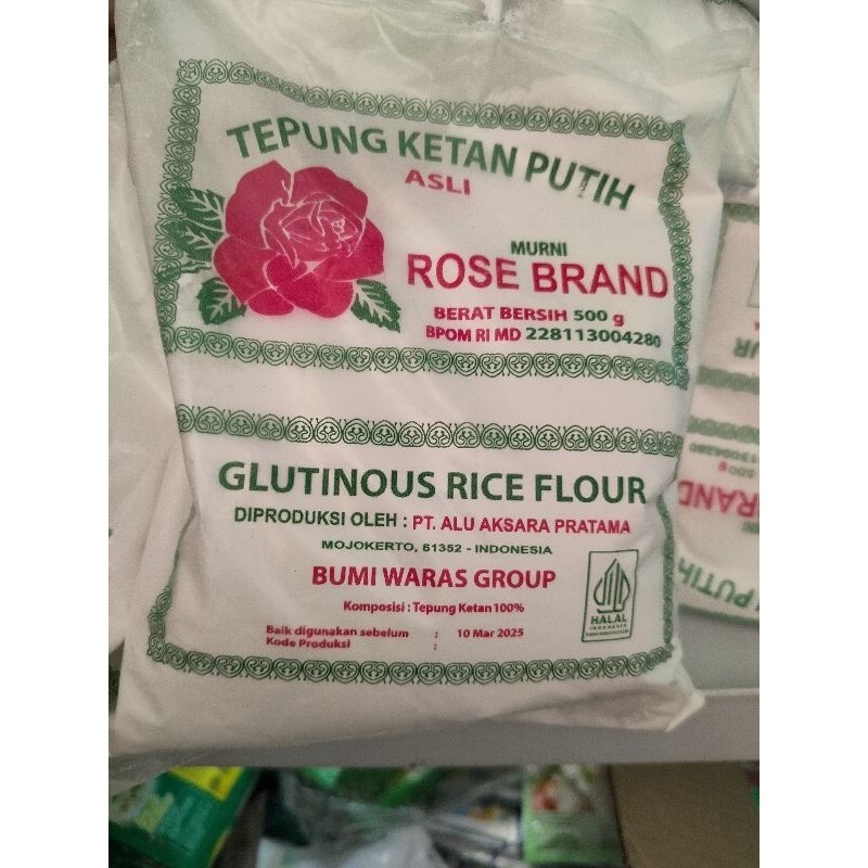 

Tepung Ketan Putih Rose brand 500gr/Ketan Halus Rose Brand Tepung Kue