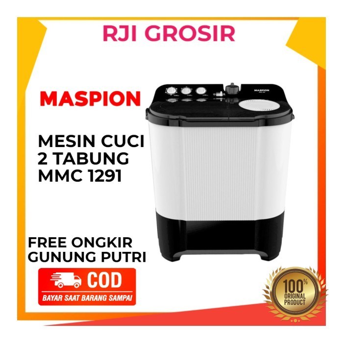 MESIN CUCI MASPION 9KG MMC 1291 MESIN CUCI 2 TABUNG