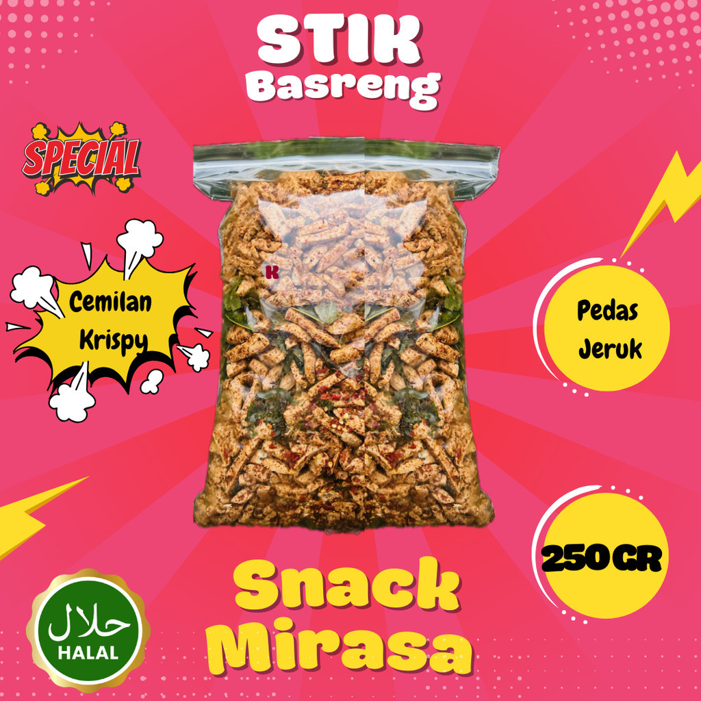 

Cemilan BASRENG VIRAL 250 GRAM / BASRENG BUMBU MELIMPAH Kriukk snack Food
