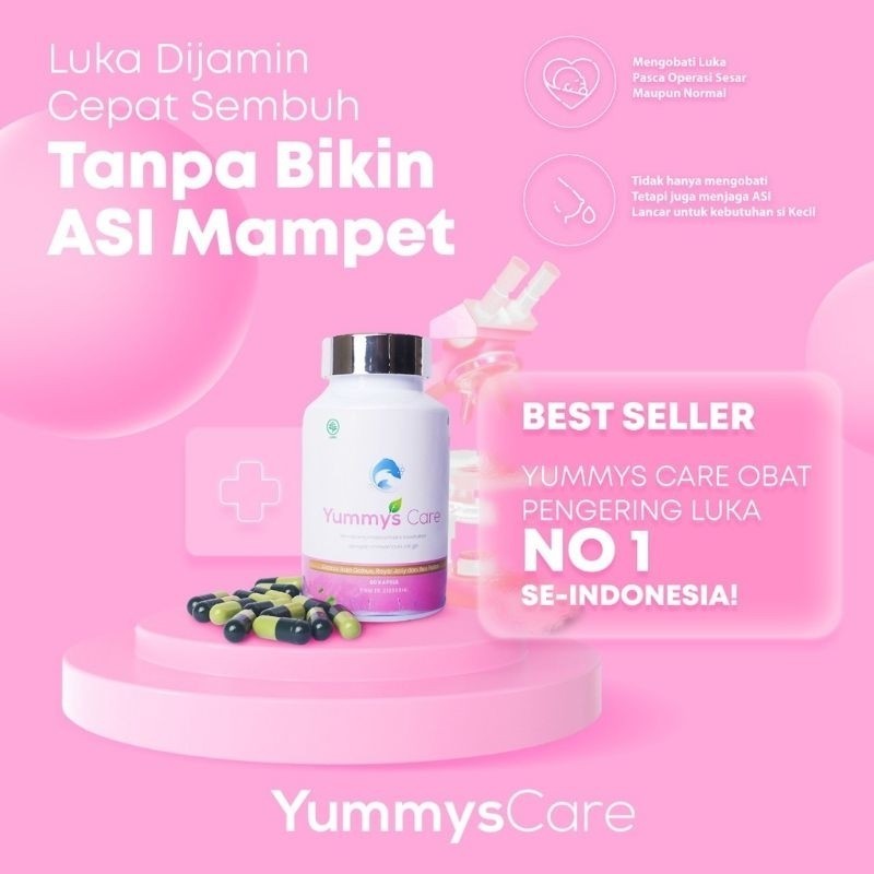 YUMMYS CARE ASLI ORIGINAL OBAT PENGERING LUKA - Yummys Care Kapsul Kutuk Dengan Royal Jelly(Produk O