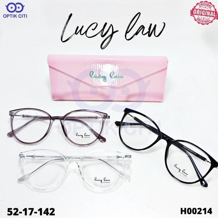 Frame Kacamata Wanita Cat Eye Lucy Law H00214 Ringan Original