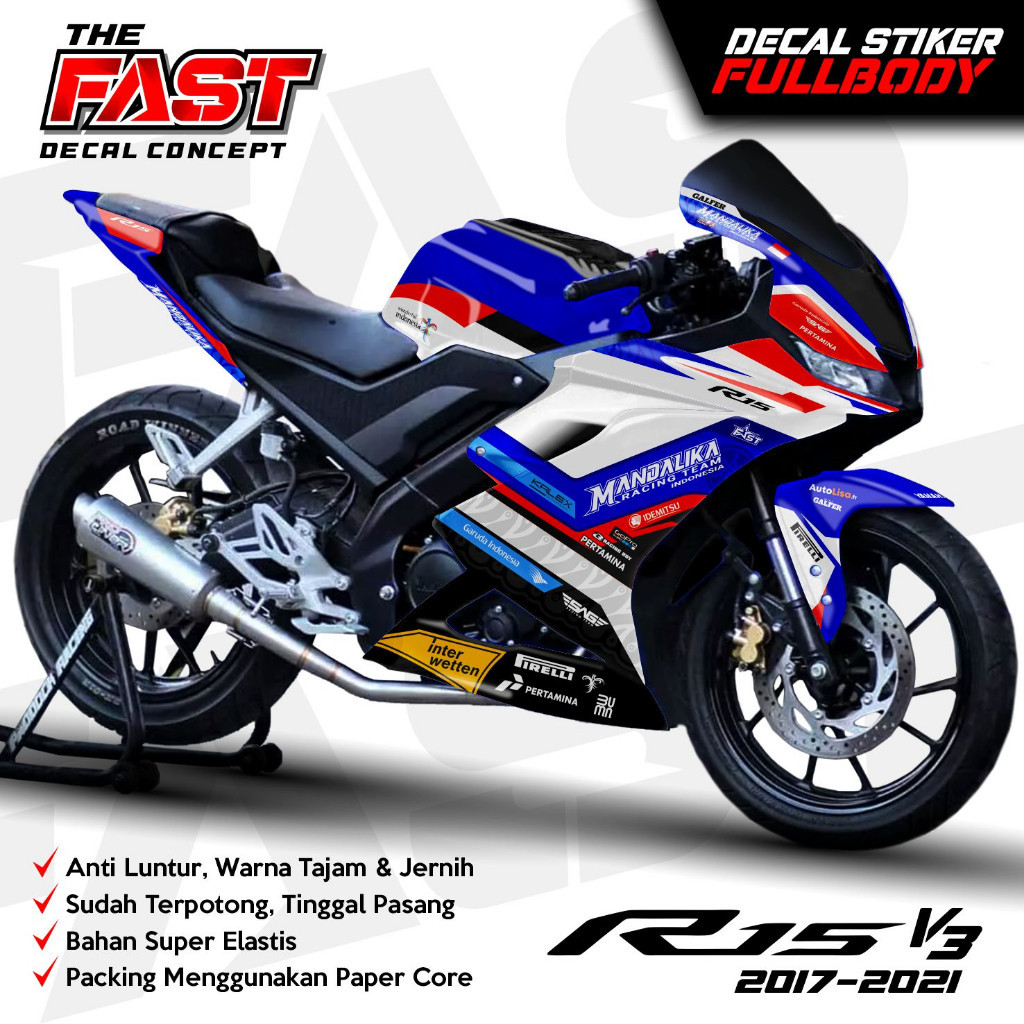 Decal R15 V3 Sticker Striping Decal Yamaha R15 V3, Sticker Decal R15 V3, Sticker R15 , striping R15 
