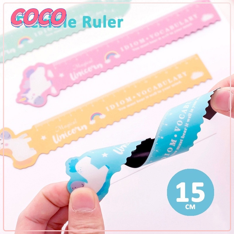 

Penggaris magnet plastik kartun lucu skala 15cm - coco_market