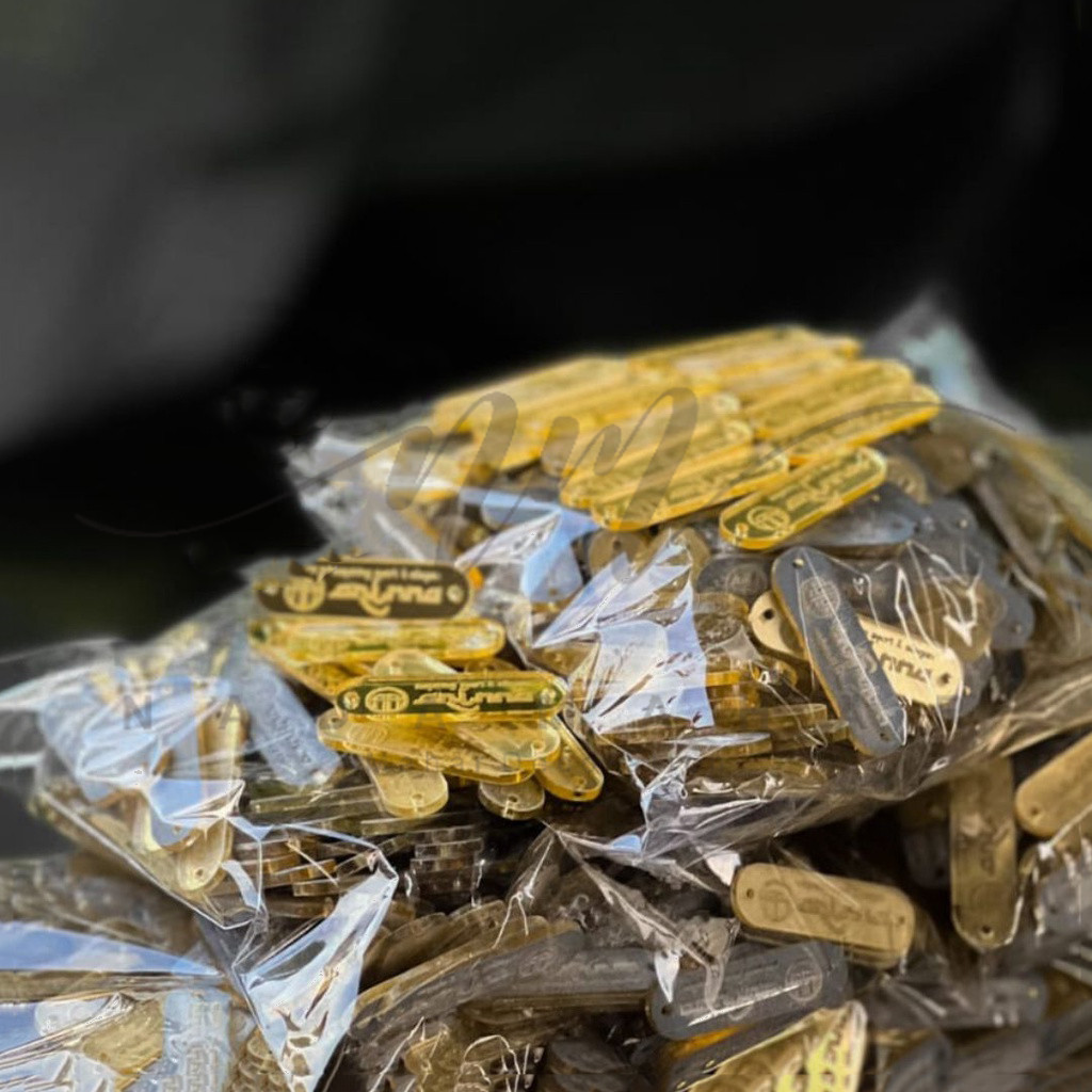 New Size Label Akrilik Mirror / Label Jilbab / Label Logo / Labek Baju / Label Akrilik / label Custo