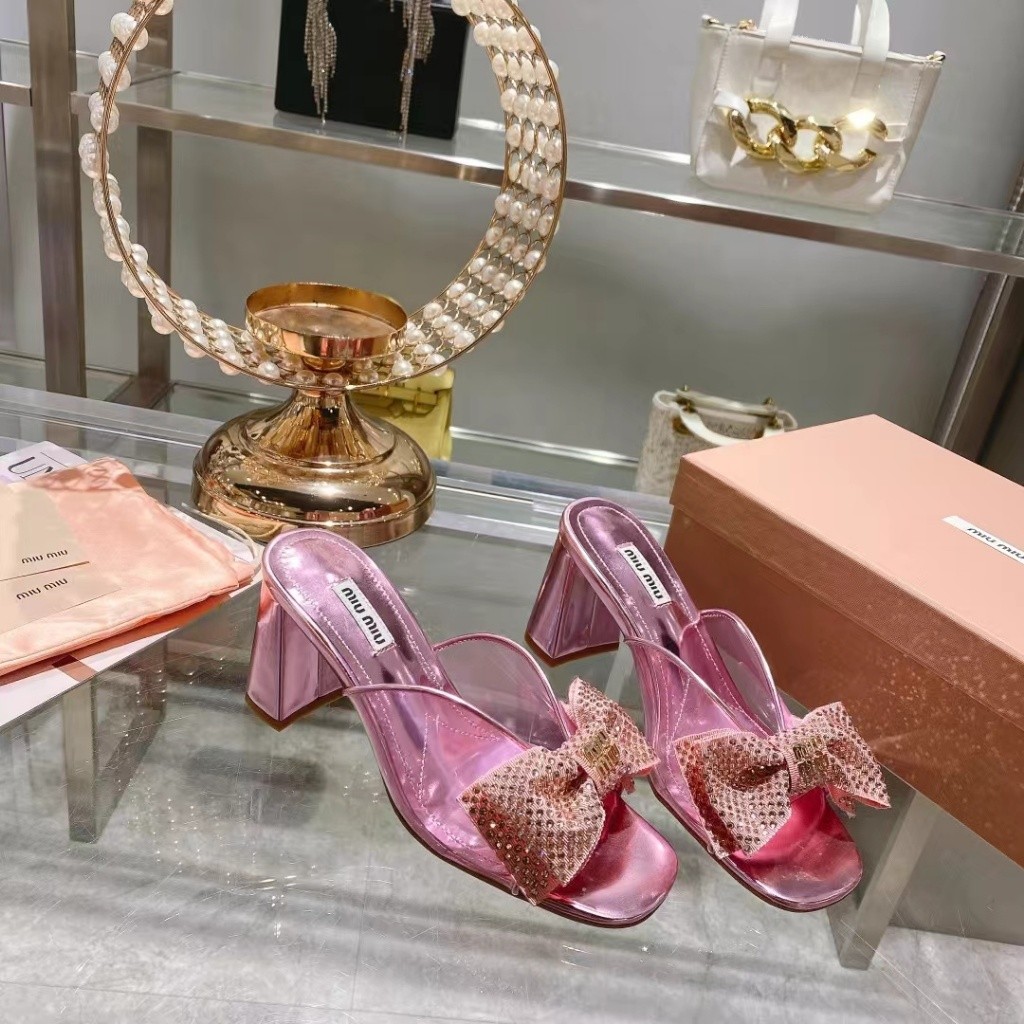 New Counter ORI Miu Miu Latest fashion classic women's high-heeled sandals