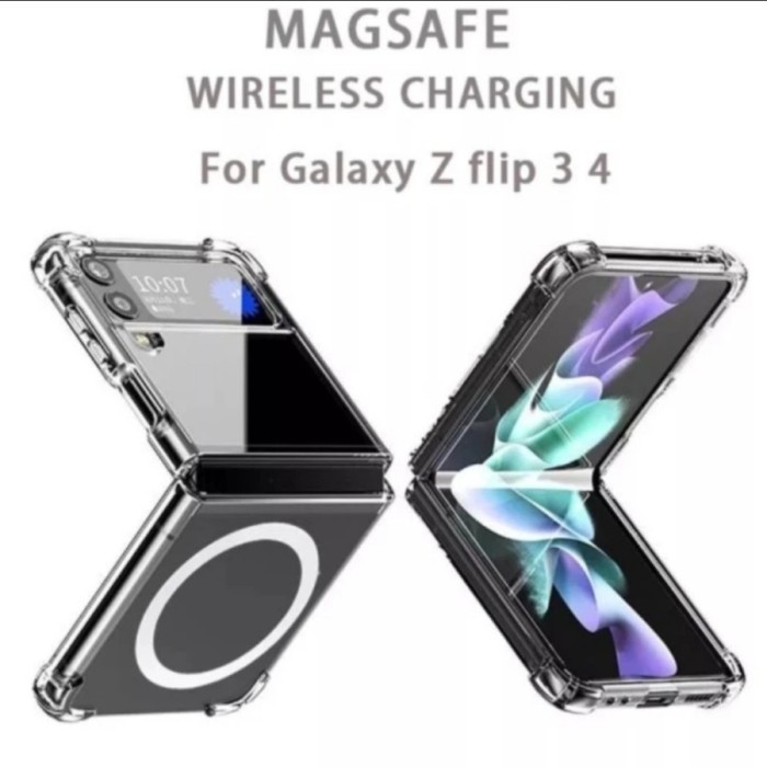 TDAcc SAMSUNG Z FLIP 3 FLIP 4 SOFT CASE SILIKON CLEAR CASE MAGSAFE MAGNETIC - Z FLIP 3