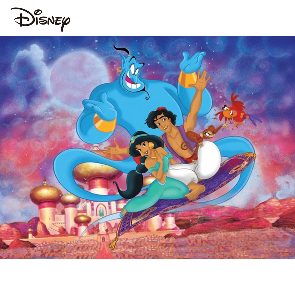 

Disney Paint Kit For Adults Jasmine Princess With Frame Aladdin Painting By Numbers Cartoon Canvas Handpainted Gift