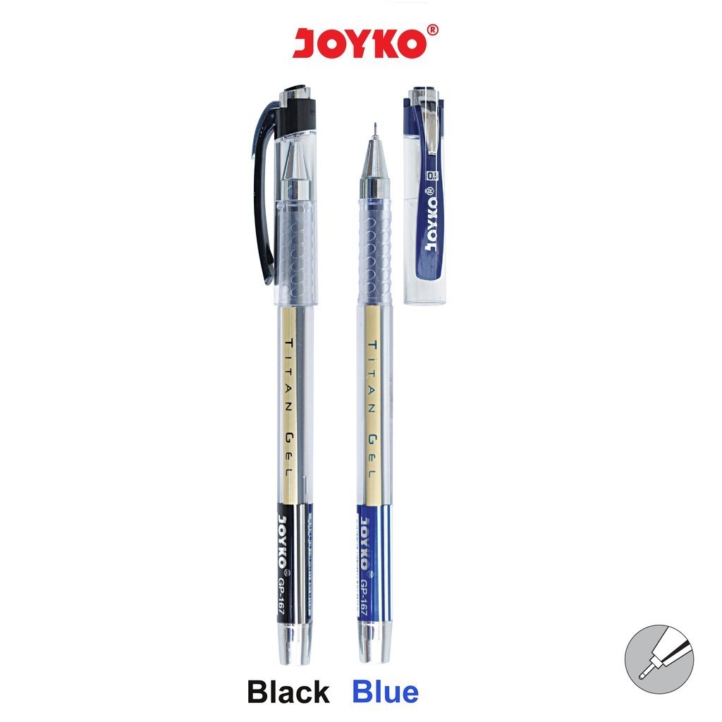 

Pulpen Titan Gel Joyko [GP-167/1 Pcs] / Pulpen Gel Joyko / Bolpoin Joyko Gel / Bolpoint Murah / Balpen / Pulpen Jel / Pulpen Tinta Hitam / Pena 1 Lusin / Joyco [0.5 Mm]