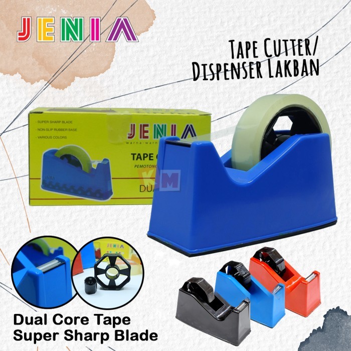 

Tape Cutter / Tape Dispenser Jenia Sedang TC-S / Tempat Pemotong Isolasi