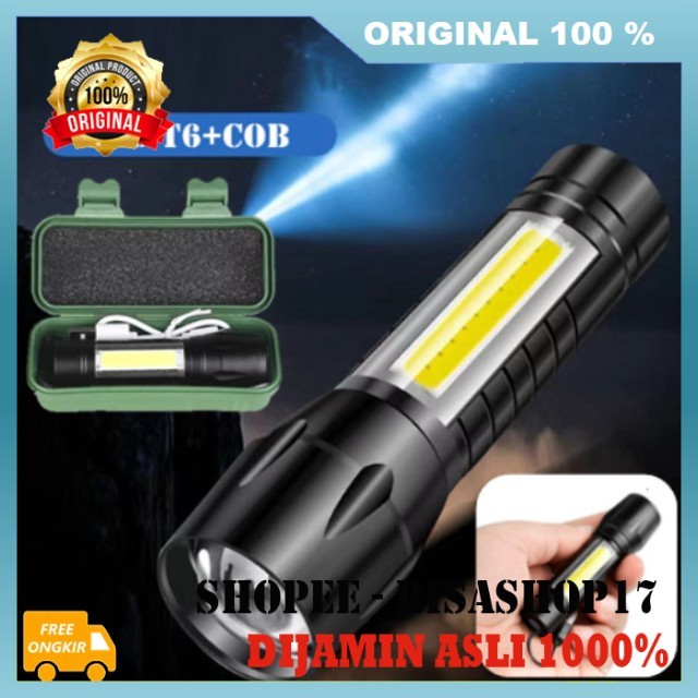 Senter Mini Zoom Senter Super Terang Senter Mini Jarak Jauh Senter LED Zoom Mini Senter Kecil Super 