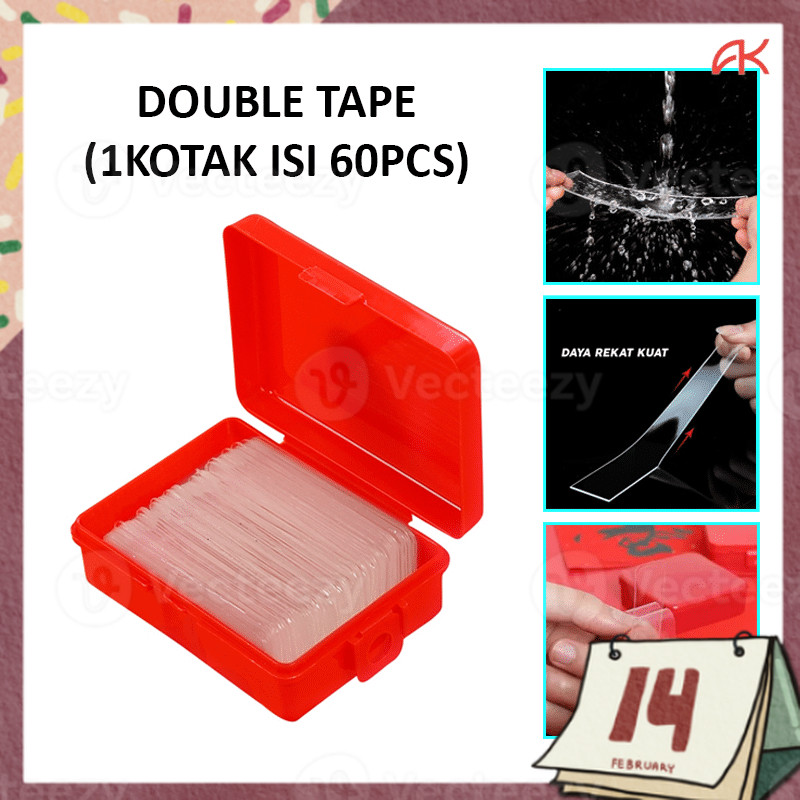 

DOUBLE TAPE MINI ISI 60PCS PER BOX / NANO TAPE BENING SERBAGUNA
