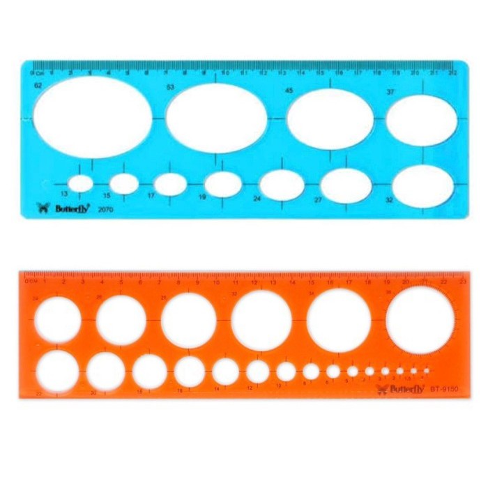 

Set Penggaris Butterfly Mal Oval Bulat