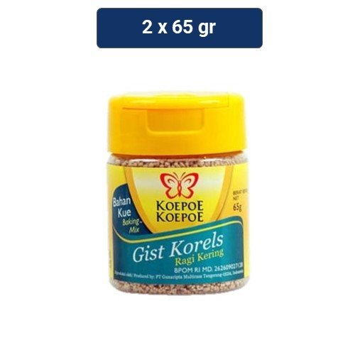 

Koepoe Koepoe Bahan Kue Gist Korals Ragi Kering 2 x 65 gr
