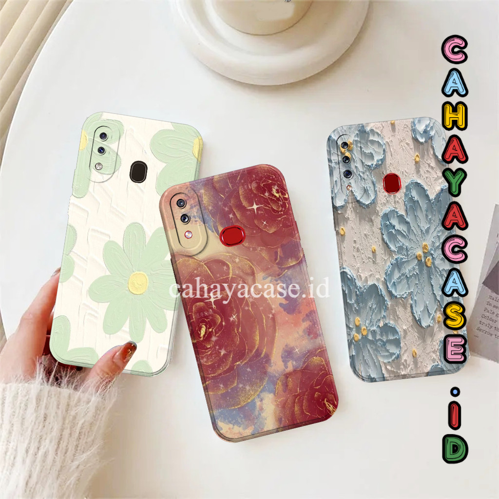 Samsung A20s A10s A20 A30 Custom Case - Motif Bunga - Silikon - Mika Hp - Casing Bumper Cover