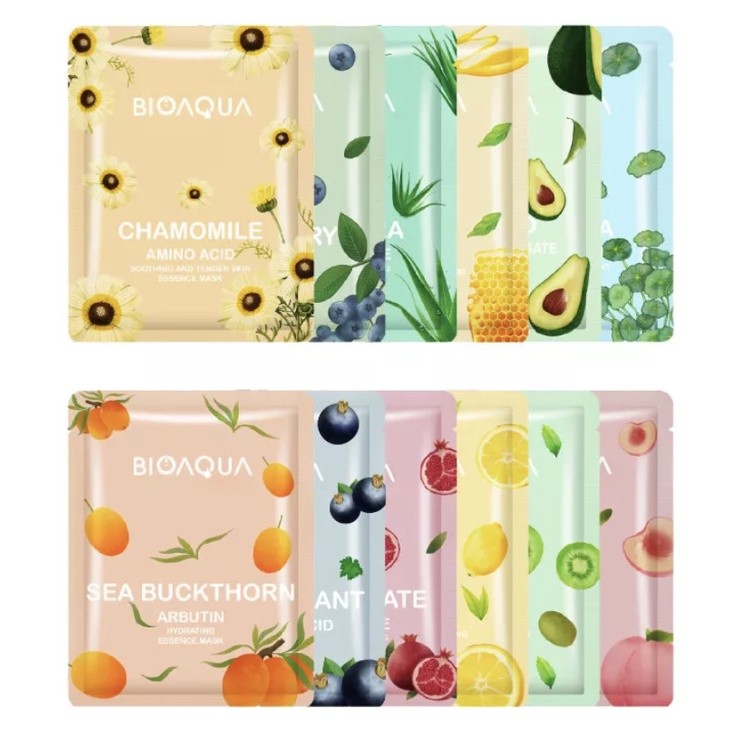 BIOAQUA BIO AQUA Peach Kiwi Lemon Pomegranate Blackcurrant Sea Buckthorn Centella Chamomile Honey Al