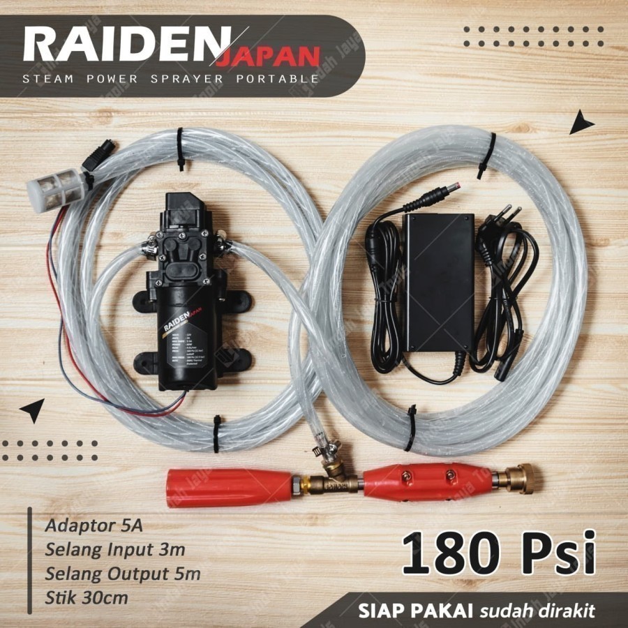 Alat SET CUCI RAIDEN Mesin Cuci AC Motor Mobil Steam