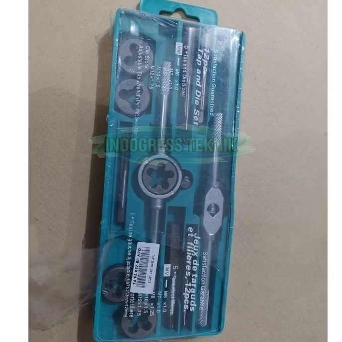 TAP SENAI 12 PCS HAND TAP SET PELUBANG BAUT 12 PCS
