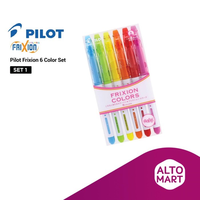 

Pilot Frixion Erasable Marker Pen 6 12 Color SET Highlighter Spidol - SET 1