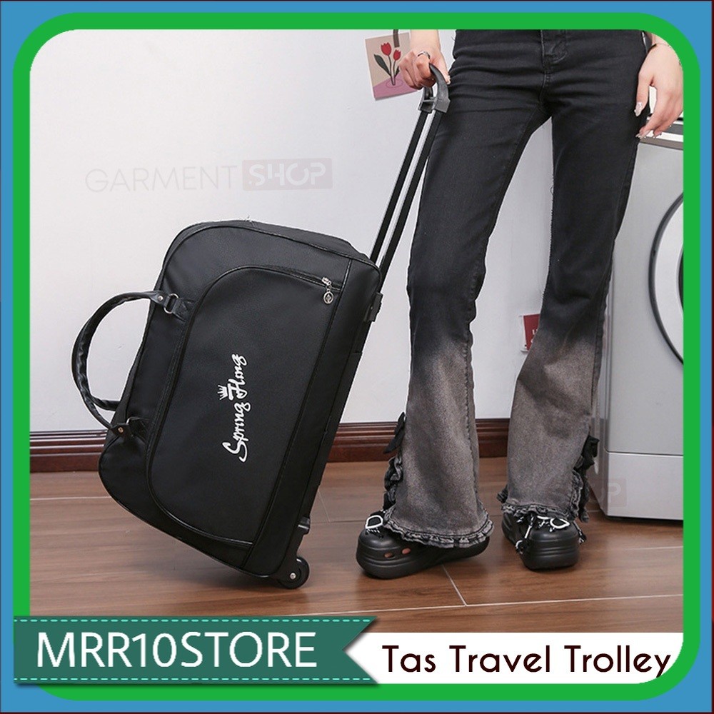 Tas Troli Dorong Travelling Bag Koper Jinjing Perjalanan Portable Kapasitas Besar Resleting