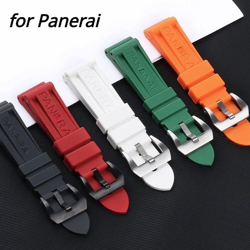 Strap Tali Jam Tangan Panerai Luminor Officine Karet Rubber Silicone 24mm High Quality