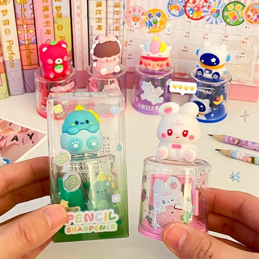 

Mini Pencil Sharpener Multifuncional Portable Double Hole Pencil Sharpening Tool Manual Sharpener Gift