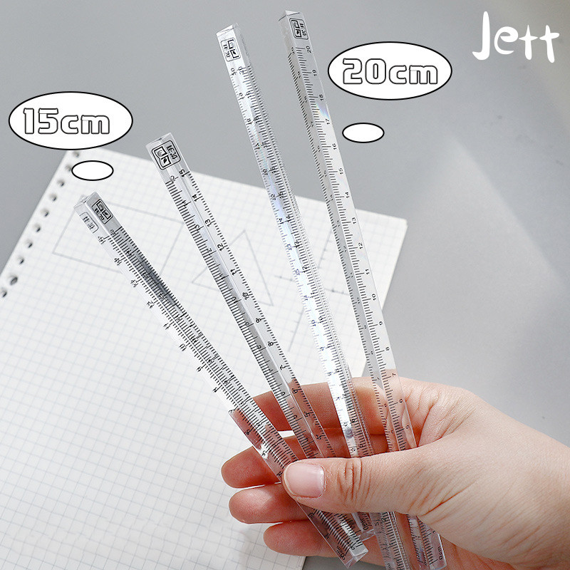 

[Ready]Transparent Triangle Ruler Penggaris Segitiga Transparan Cute Ketampanan 15cm & 20cm-Jett