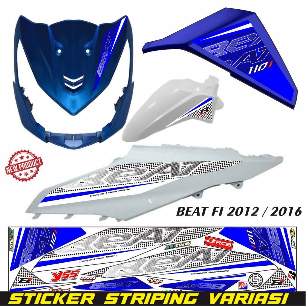 POLET STIKER STIKER MOTOR HONDA BEAT FI 2012 / 2016 / STRIPING BEAT FI