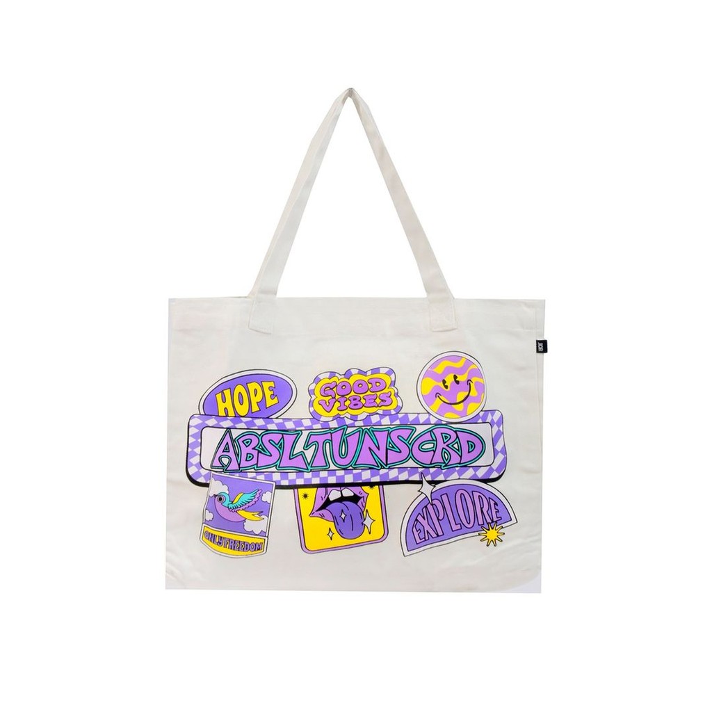 308 Absltunscrd TOTE BAG POP ICON - WHITE