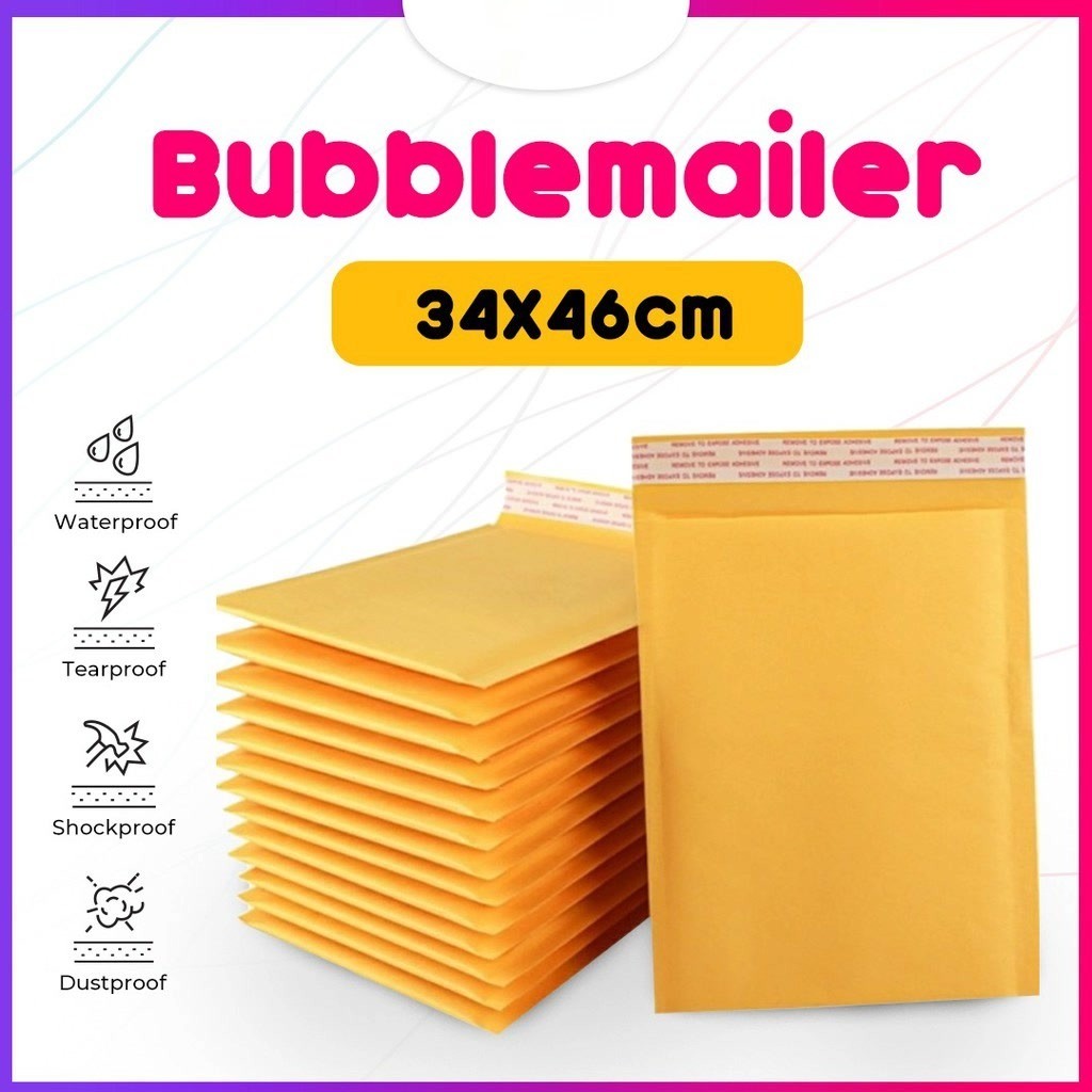 

Amplop Bubble Mailer Wrap 34x46 cm Kertas Premium Quality MURAH