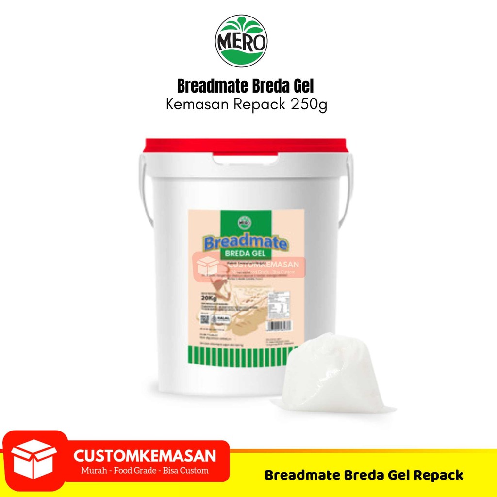 

Breadmate Breda Gel Mero Repack 250g / Pelembut Roti / Pelembut Roti Tahan Lama / Breda Gel Pelembut Roti