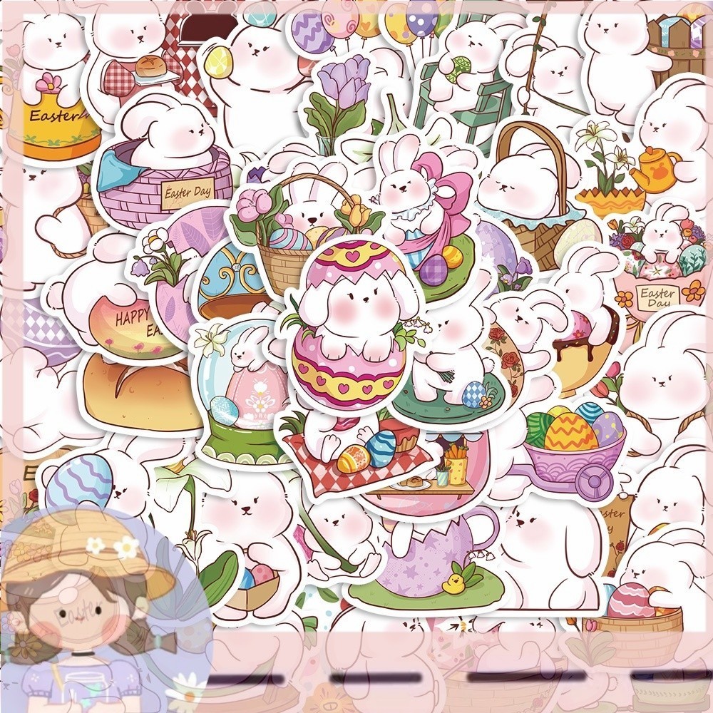 

PROMO50 Pcs Paskah Kelinci Stiker Dihiasi Indah Tangan Akun Cangkir Air notebook Dekoratif Tahan Air Stiker HELLO.NUZA