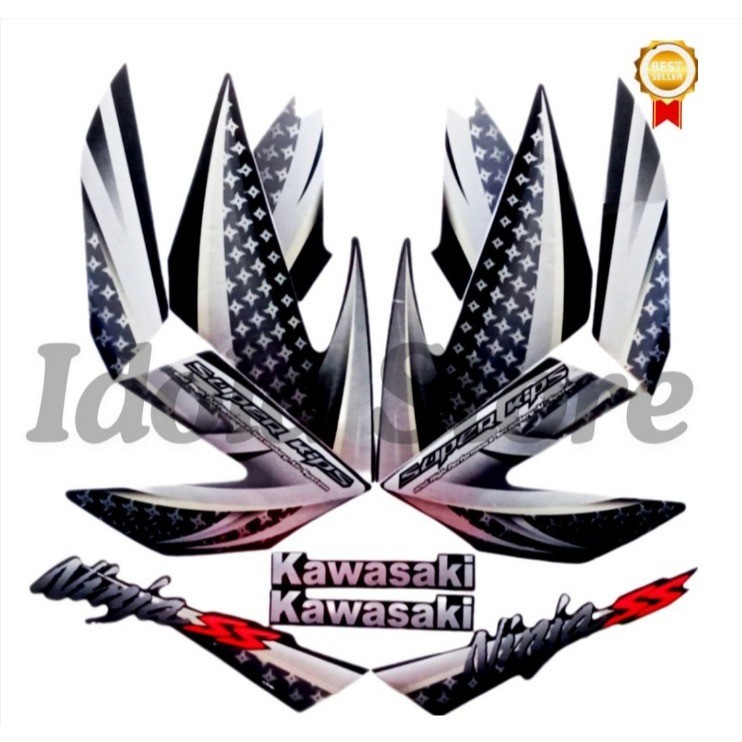Stiker Striping Kawasaki NINJA SS 2012 Hitam List Stiker Standar NINJA SS 2012 Terbaik