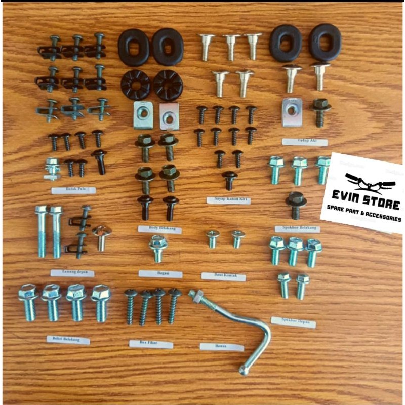 Baut Supra x full body/ Baut Supra Lama / Baut supra 100cc full body set