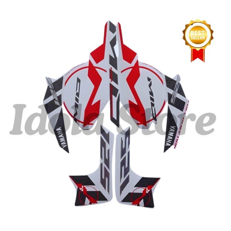 Stiker Striping Yamaha Mio M3 2015 Putih Merah List Stiker Standar Mio M3 2015 Mio M3 2015