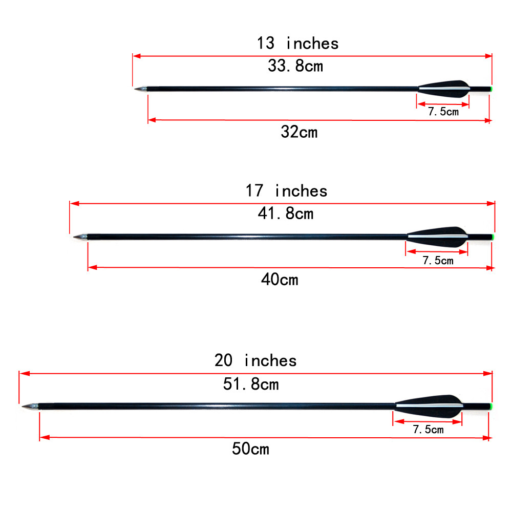 Hunting Archery Bolts Crossbow Fiberglass Arrow 13/17/20 Inches Spine 500 For crossbow bolts bow Arc