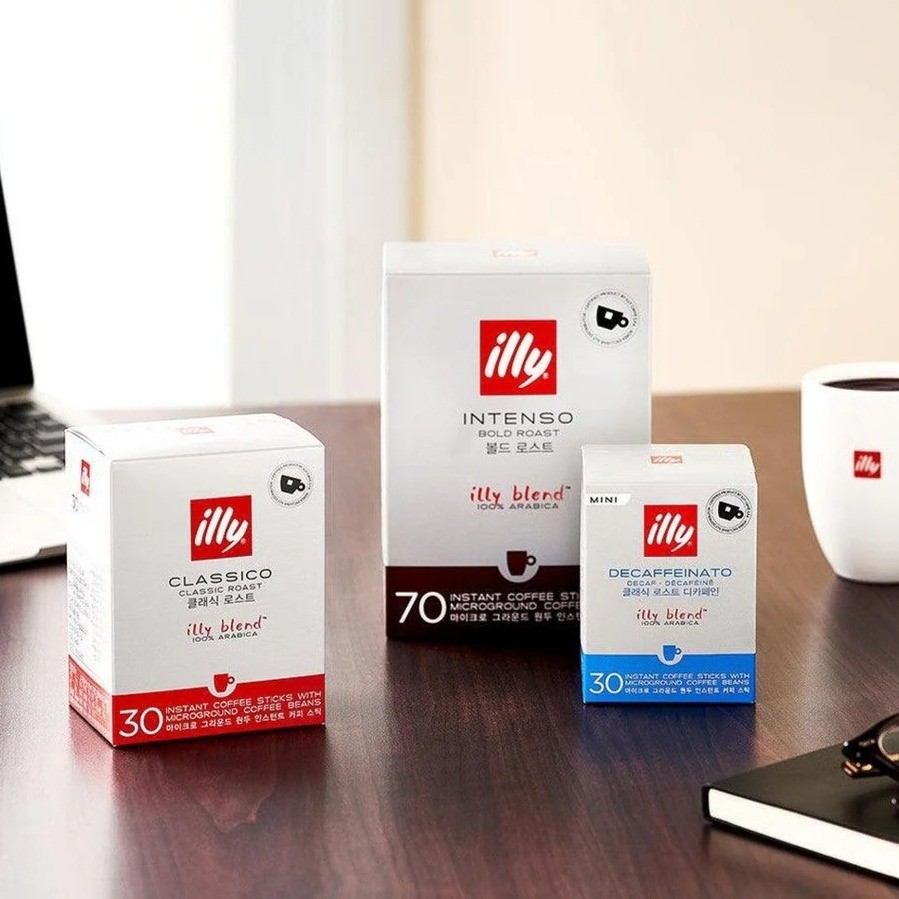 

illy Instant Coffee Stick Regular Classico dan Intenso - Kopi Instan - 1 Box Isi 30s