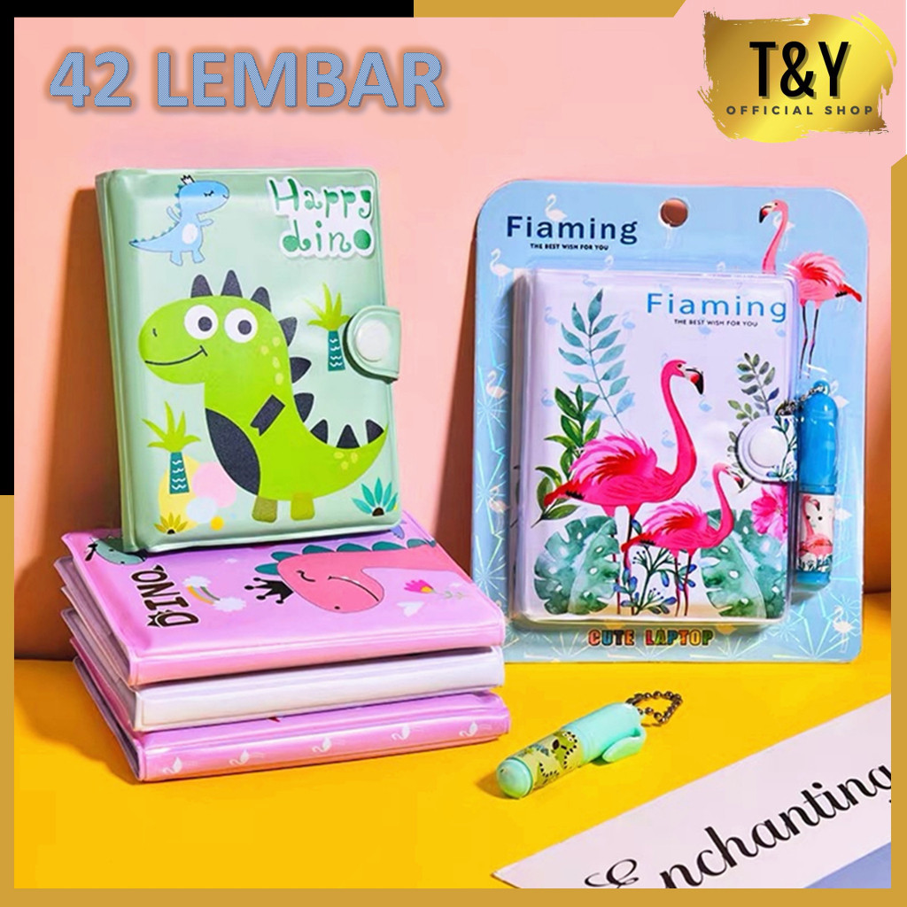 

T&Y Set Mini Note Book Notes 42Lembar Unicorn Free Pena Kartun Lucu Kreatif Untuk Anak Anak Buku Catatan Lucu Dengan Pulpen