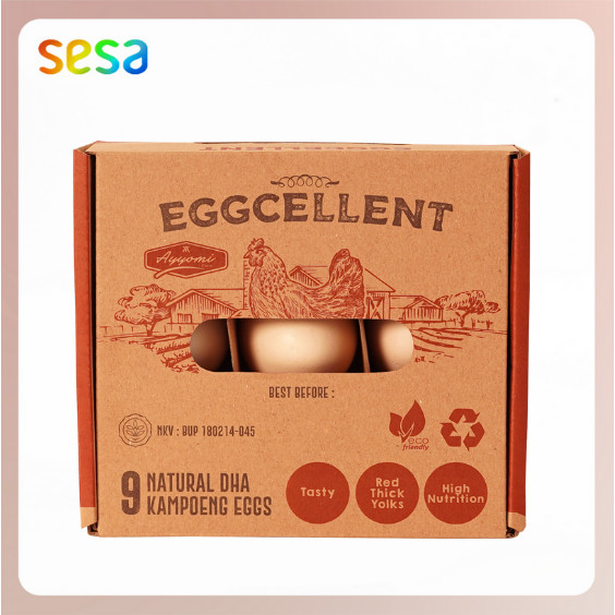 

AYOMMI Eggcellent Telur Ayam Kampoeng DHA 9pcs - Sumber Protein Sehat