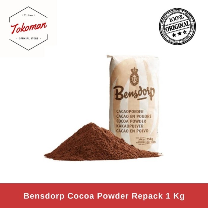 

Bensdorp Cocoa Powder Repack 1 kg / Coklat Bubuk - Asli Tanpa Campuran