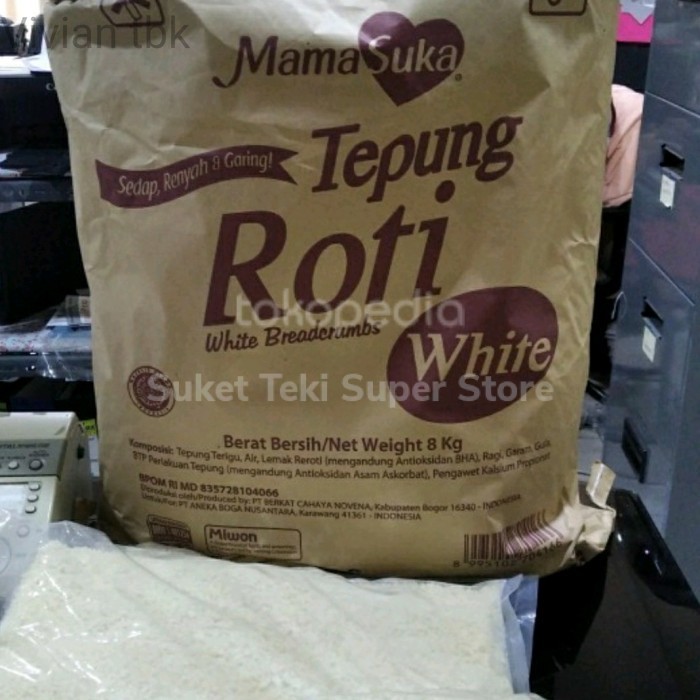 

vv Tepung Roti Putih Kasar Mamasuka repack 1kg White Breadcrumbs