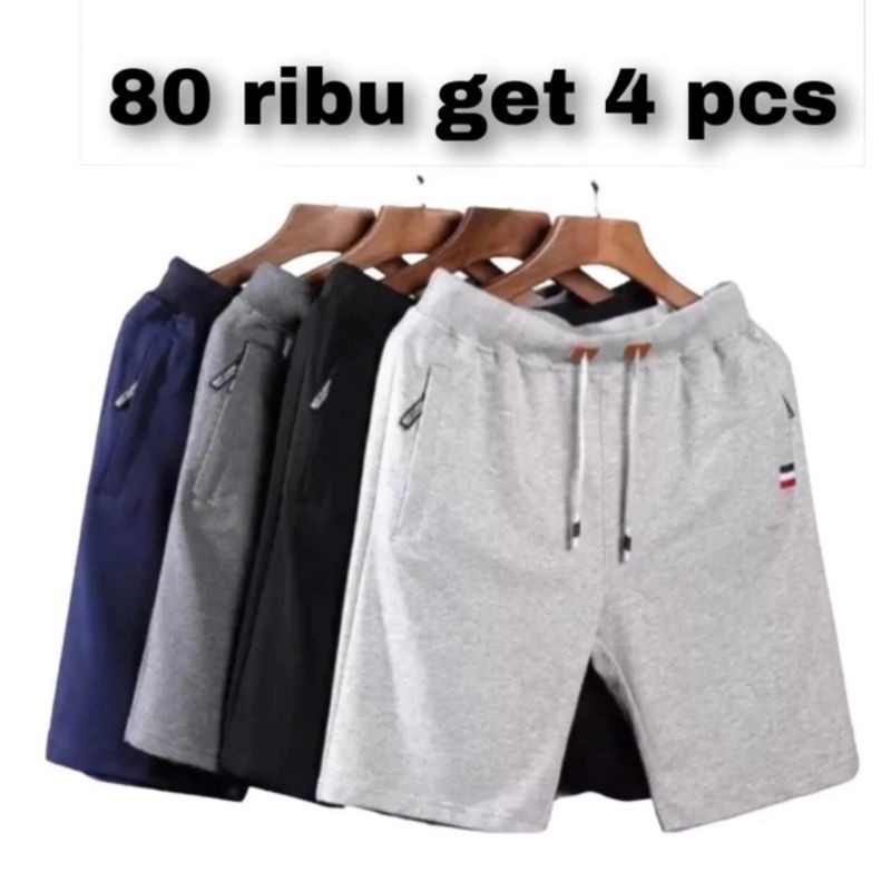 Promo 4pcs celana pendek babytery pria wanita santai celana pendek pria celana harian