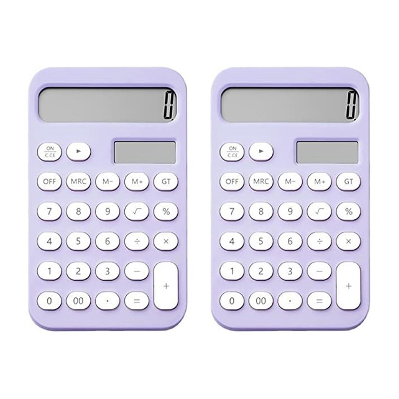 

2 Pcs Desk Calculator Basic Calculator 12 Digit Pocket Calculators Desktop With LCD Display For Office And School