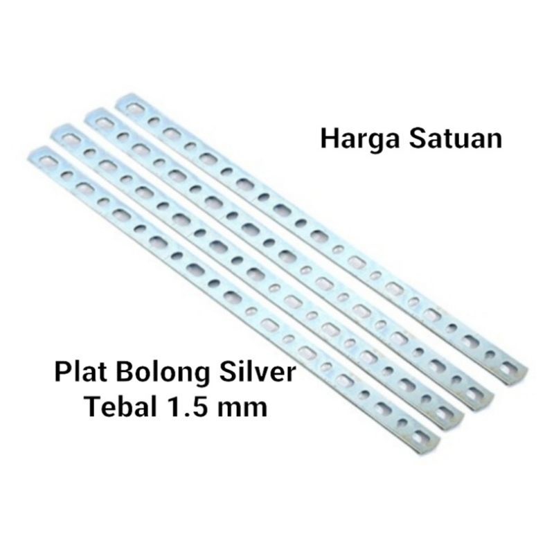 Plat Bolong Hitam Tebal 2mm Breket Besi Plat Bolong spakbor 2mm dan 3mm
