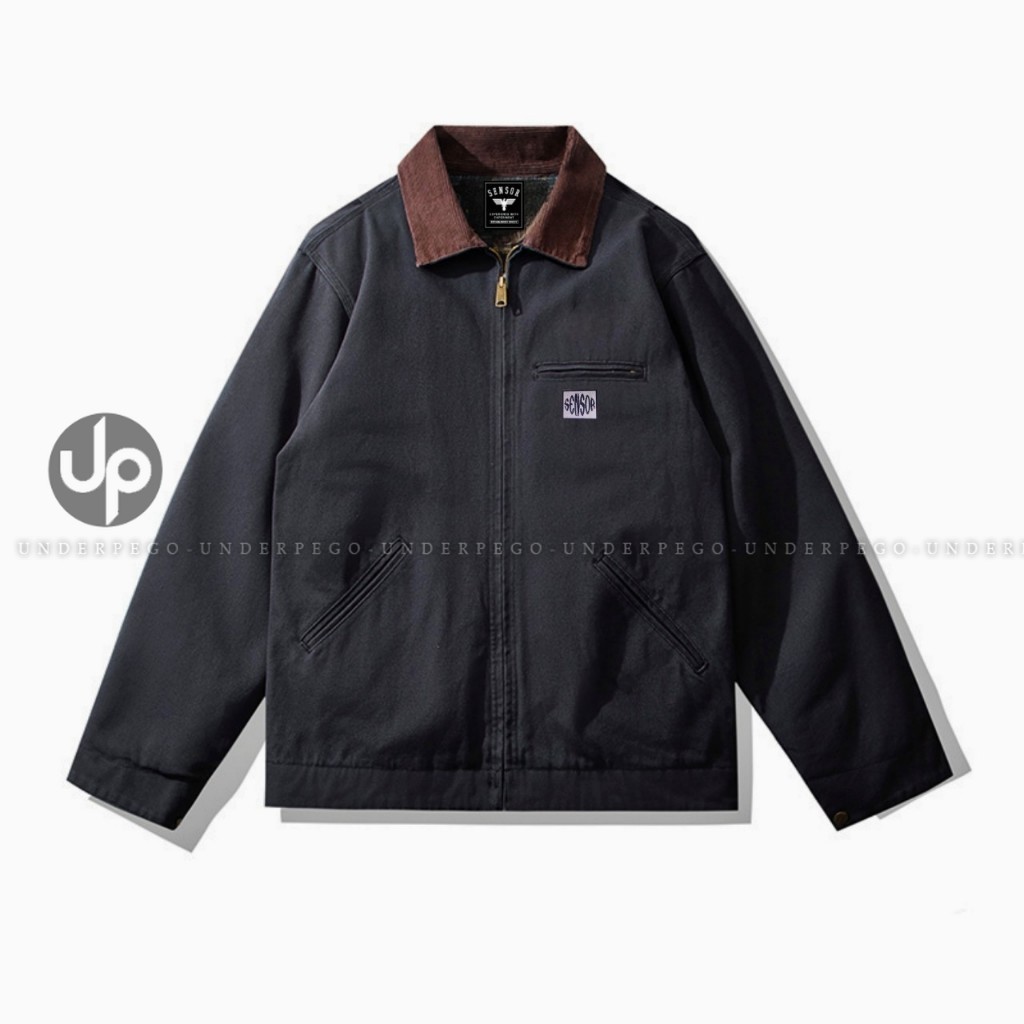 UNDERPEGO SENSOR JAKET PRIA WORK VINTAGE CANVAS RING NEW