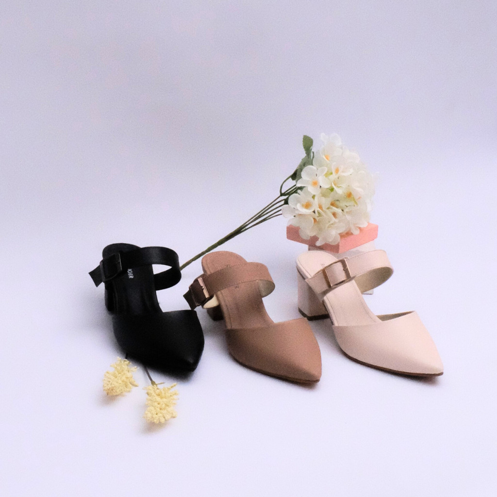 REVE NOIR Minho Sepatu Heels Korea Wanita Hak 6 cm