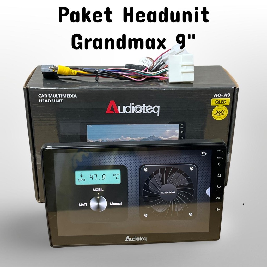 Paket Head Unit Android 9 Inch Oem PNP Grandmax Luxio Audioteq