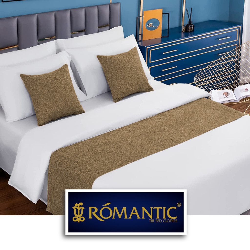 jy77bm Bed Runner / Selendang kasur Mocha by ROMANTIC standard Hotel minimalis