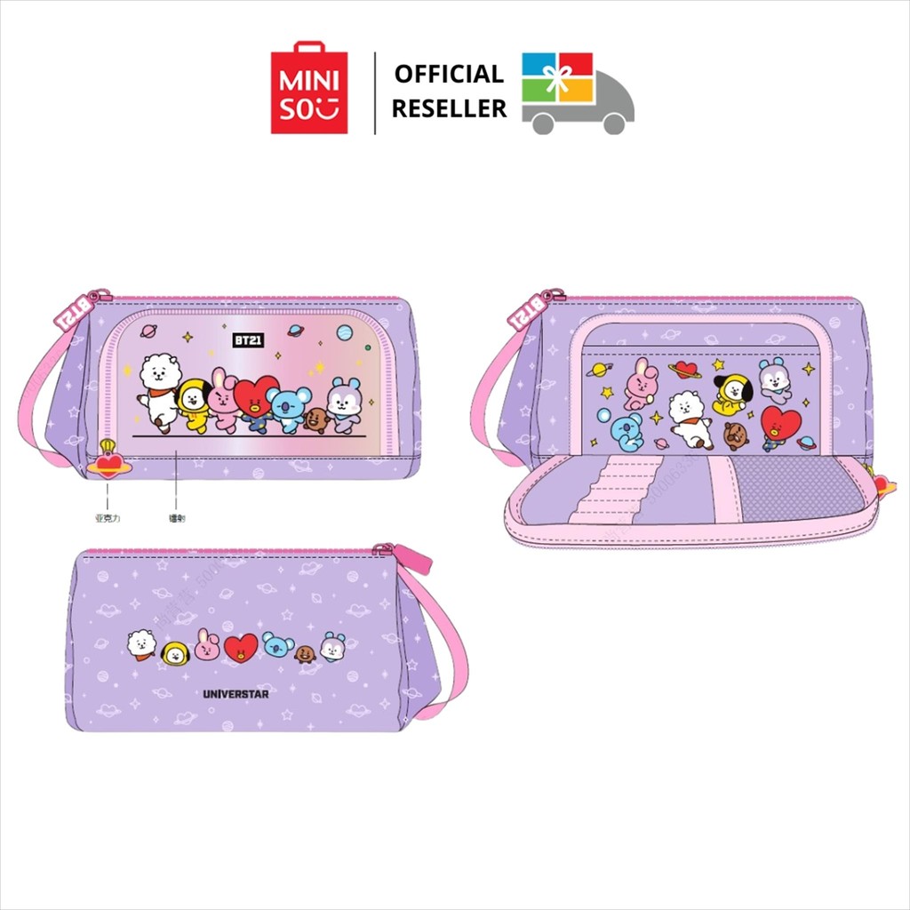 

MINISO x BT21 Collection Big PU Holographic Stationery Case