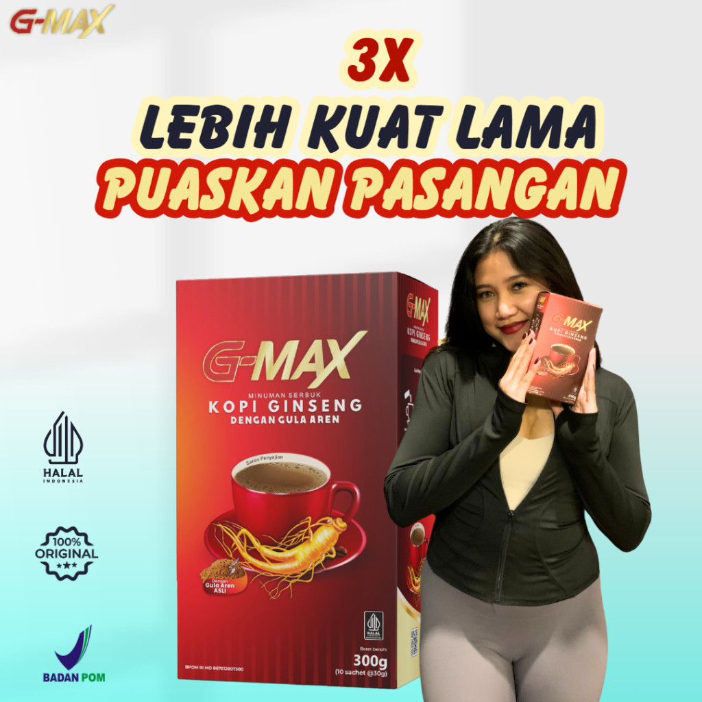 Kopi Instan Kopi Stamina Pria Gmax Kopi Penambah tahan lama Moncer Cleng